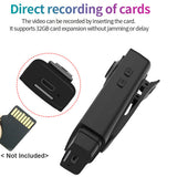 1080P Mini Body with Audio Clip-on Recorder Wide Angle Video Camera Built-in Battery Night Vision Motion Detection