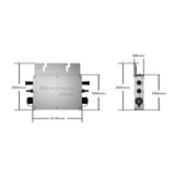 WVC600W IP65 Waterproof Solar Power Converter GriD tie Micro Inverter 22-50VDC 40A 120V Output