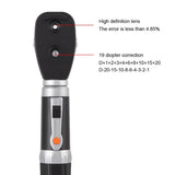 Double Hole Base Rechargeable Fiber Optic Ophthalmoscope Otoscope Eye Examination Ear Cleaning Devices Tool Kit EU Plug USB