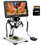 TOMLOV DM9 7 Inch 1080p Lcd Digital Wired Remote 1200x Magnification Handheld Microscope With Video Recorder