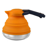 1 Piece Collapsible Camping Kettle Fit For Hiking, Travel & Outdoors 42 Ounce Capacity (Yellow)