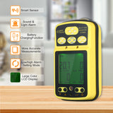 Professional SMART SENSOR ST8990 Monitor Rechargeable 4in1 O₂ LEL CO H₂S Gas Detector Tester Sensor with Backlight Alarm