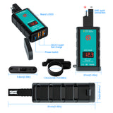 Motorcycle SAE to USB Charger with Voltmeter On/Off Switch Support QC3.0 PPS DCP FCP SCP AFC MTK PE For iPhone Samsung