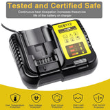 DCB112 2A Lithium for 10.8-20V Li-ion Battery Charger DCB206 DCB205 DCB204 DCB203 DCB120 DCB107 DCB115