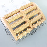 Massage Big Five-row Wooden Foot Massager Stimulating Acup oint Feet Plantar Fascitis Roller Reflexology
