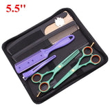 8Pcs Set 6" Hair Scissors Professional Japan 440C 62HRC Hair Cutting Barbers Salon Shop Combs Hairdressing Thinning Shears