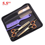 8Pcs Set 6" Hair Scissors Professional Japan 440C 62HRC Hair Cutting Barbers Salon Shop Combs Hairdressing Thinning Shears