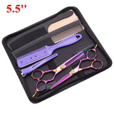 8Pcs Set 6" Hair Scissors Professional Japan 440C 62HRC Hair Cutting Barbers Salon Shop Combs Hairdressing Thinning Shears
