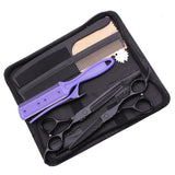 8Pcs Set 6" Hair Scissors Professional Japan 440C 62HRC Hair Cutting Barbers Salon Shop Combs Hairdressing Thinning Shears