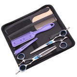 8Pcs Set 6" Hair Scissors Professional Japan 440C 62HRC Hair Cutting Barbers Salon Shop Combs Hairdressing Thinning Shears
