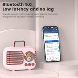 Portable Bluetooth 5.0 Speaker Cute Music Player Support TWS Handsfree With Built-in HD Microphone Rechargeable Lithium Battery