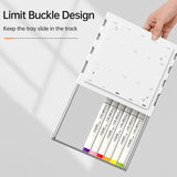 Bisofice Under Drawer Hidden Storage Box Desktop Organizer Transparent Tray Suitable for Desk with Lip Installation