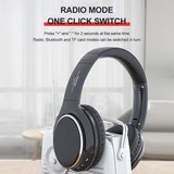 Headset Over Ear Bluetooth Earphone Subwoofer Earpiece Wireless Headphones with Microphone Big Earmuff for PC TV Phones Hot Sale