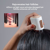 Waterproof Head Scratcher Electric Head Scalp Massager Hair Growth Oil Serum Comb Regrowth Hair Treatment With Red Light Therapy