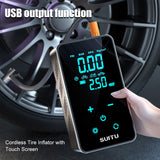 Car Tire Iator LCD Display Smart Air Compressor High Precision Electronic Iatable Pump 1800MAH For Motorbike Vehicle