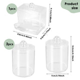 Qtip Holder Storage Dispenser, Clear Cotton Ball Swab Holder, Apothecary Jars With Lids For Bathroom