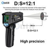 Digital Infrared Non-contact Pyrometer Laser Dual Switching Temperature Meter Industrial Thermometer