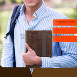 A5 Leather Office Document Holder Detachable Buckle 6 Ring Loose-leaf Notebook Cover Business Stationery