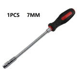 1 PCS PP+TPR Universal Flexible Hose Bit Connecting Rod 7MM Socket Hexagon Nut Screwdriver Wrench Clamp