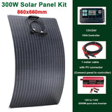 12V To 110V 220V 3000W Pure Sine Inverter 300W Panel 150A Controller Solar Power Generator Emergency Battery Charger