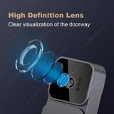 4.3inch IPS Screen Intercom Wireless Door Bell 2-ways 2.4G 1080P WiFi Doorbell Video Night IR Vision for Villa Home