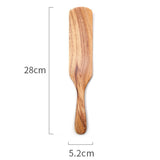 5 Pcs Wooden Spurtles Set,Natural Teak Utensils Set, Kitchen Tools Nonstick Cooking Set For Stirring,Serving