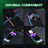 Wireless Charging RGB Luminous Charger Phone Gaming Mousepad PC Laptop Computer Plate Mouse Mat Desktop Pad