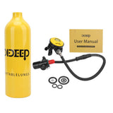DIDEEP 1L Diving Oxygen Tank Mini Scuba Diving Set with X4000 Pro Breather/Relief Valve/Scuba Tank / for Diving