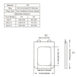 1pc Toilet Seat Cover, Bathroom Soft Close Elongated Shape Toilet Bowl Lid, Square Toilet Seat Ring