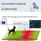 2024 New GPS Wireless Fence System, Electric Smart Automatic Barking Stop Device, OLED Screen Pet Dog Training Shock Collar