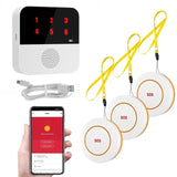 Wireless WiFi Caregiver Pager Call Button Emergency SOS Medical Alert System for Seniors Patients Elderly At Home