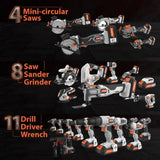 Cordless Compact Multifunction Plunge Cutting Mini Circular Saw with Laser - For Wood, Metal, Tile & Plastic