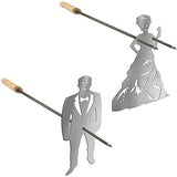 Hot Dog/Marshmallow Roasters Shaped Steel Camp Fire Skewer Stick Barbecue Forks For Bonfire & Grill