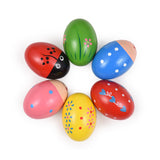 6 Pack Wooden Egg Percussion Instrument Interesting Music Shake Eggs for Party Easter Gift