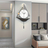 1pc Wall Clock, Sailboat Design Wall Clock, Modern Creative Wall Clock, Silent Clock, For Living Room Bedroom, Room Decor, Home Décor, Kitchen, Office Decor, Halloween Christmas Thanksgiving New Year Decor