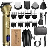 RESUXI LM-400/300/800/911 Stainless Steel T Blade Trimmer Men Shaver Rechargeable Baldheaded Hair Clippers Cutting hine