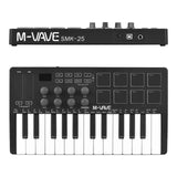 M-VAVE 25-Key MIDI Controller Mini Portable USB Music Keyboard 8 RGB Backlit Pad Arranger Creation Accessories