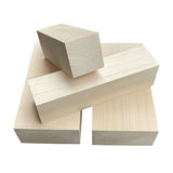 4PCS Basswood Carving Block Natural Soft Wood Carving Block Unfinished Wood Block Carving Portable Wooden Carving Supplies