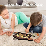 Nativity Wooden Jesus Puzzle Statue With Wood Burned Design For Adults And Kids High Guality