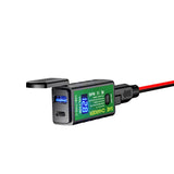 3.1A/4.8A TYPE-C Motorcycle Charger SAE to USB Type-C Voltmeter ON/Off Switch Waterproof Quick Disconnect Plug Motorcyles