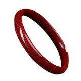 Women's Fashion Simple And Natural Raw Ore Cinnabar Crystal Sand Rough Stone Bracelet