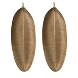 2X Nordic Decorative Tray Gold Leaves Shape Serving Tray Jewelry Pallet Fruit Snack Dish Table Storage Organizer (Small)