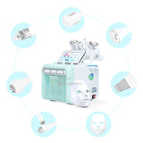 Equipment 7 in 1 Pro Hydrogen Oxygen Small Bubble Facial hine H2O2 Hydro Dermabrasion Rejuvenation Tightening Skin Care Face Spa Beauty instrument