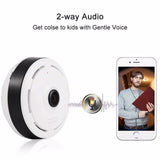 HD Mini 360 ° Panoramic View Two-way Voice IP Camera 2MP Video Survalance Home Security Protection Wifi Wireless Cameras