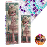 5D DIY Full Round Drill Diamond Painting Girl Eiffel Tower Art Craft 30x90cm