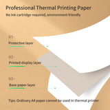 2 Rolls Paper Compatible with PeriPage A40 Thermal Quick-Dry Perfect for Photo Printer 210x30mm