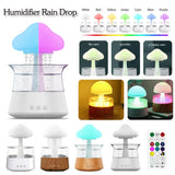 Mushroom Air Humidifier Colorful Night Lights Electric Aroma Diffuser Rain Cloud Smell Distributor Relax Water Drops Sounds