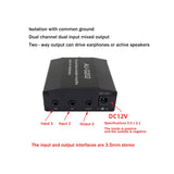AUG202 Distributor DC5-18V Ground Noise Isolation Amplifier Dual Channel in 2 Out Audio Mixer US Plug