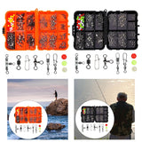 141Pcs Kit 3 Way Lock Snaps e Connector Barrel Swivels for Trout Freshwater Saltwater Sea Fishing