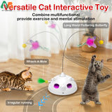 Interactive LED Light Automatic Toy with Feather Flying Butterfly Balls for Indoor Cats and Kittens.